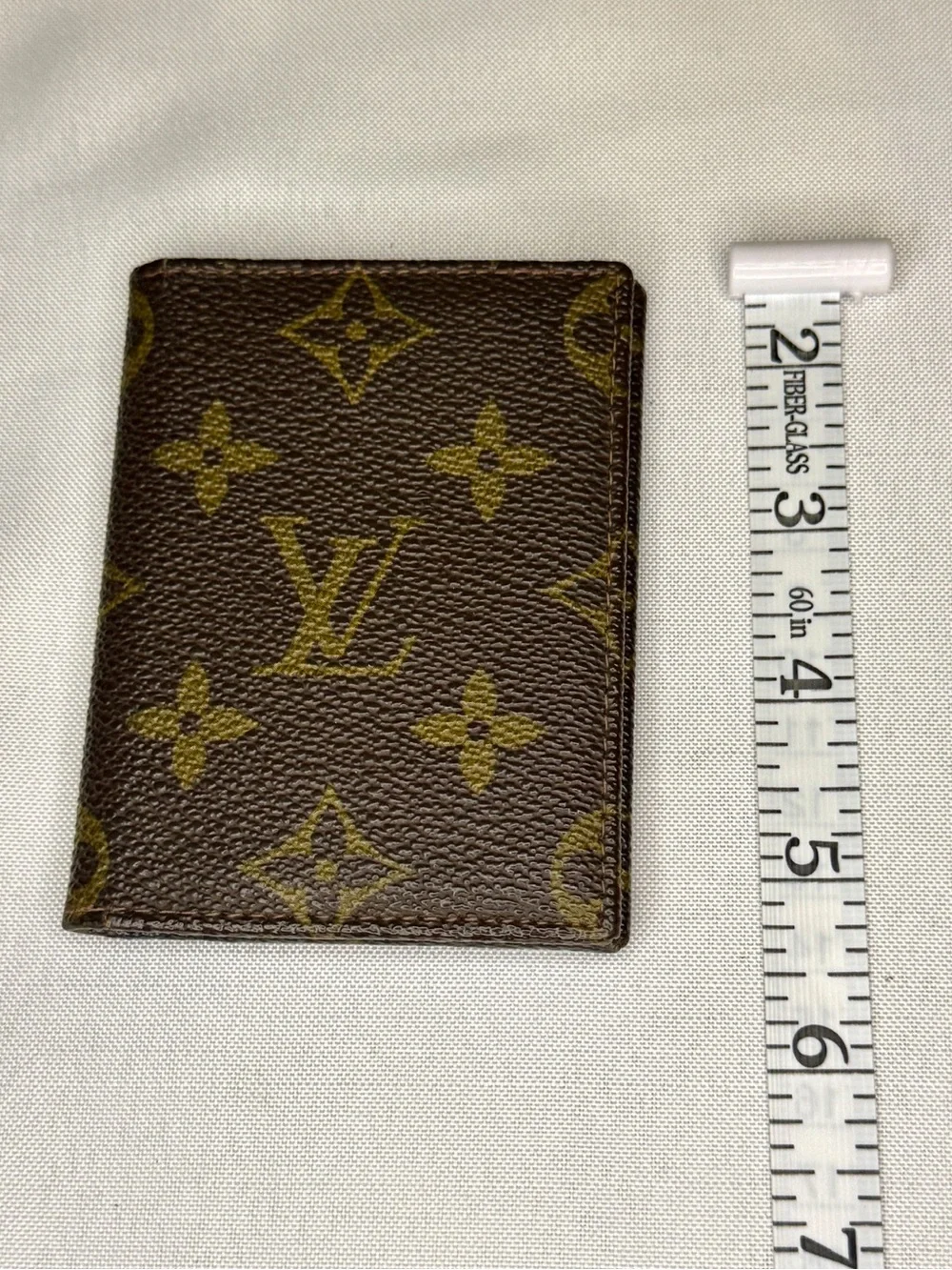 Louis Vuitton Vintage Monogram Bifold Wallet Card Holder Brown Leather Wallet